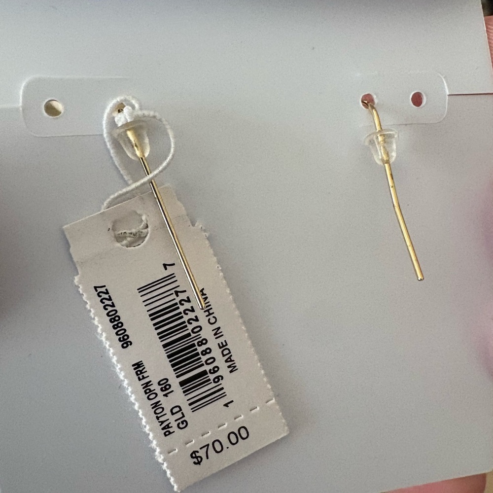 Kendra Scott Payton Open Frame Earrings in White Crystal - Picture 3 of 3